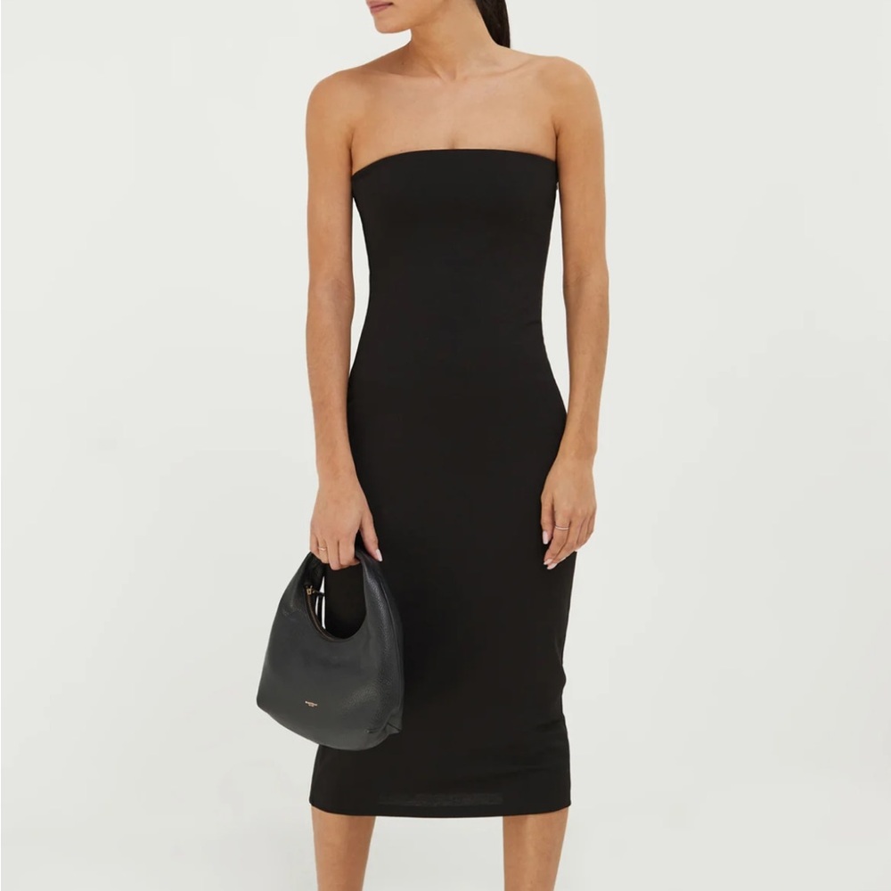 Natalia Black Strapless Dress in Small